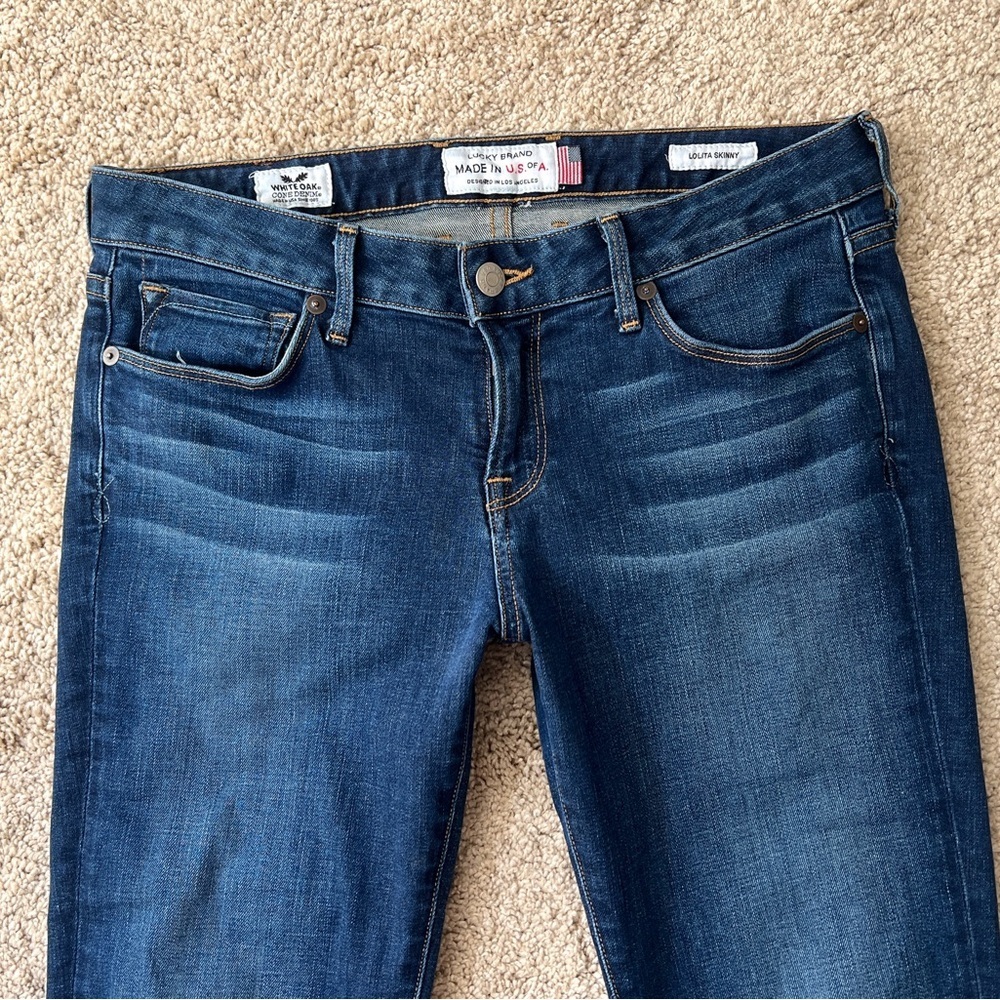 Lucky Brand Lolita Skinny Jeans Women's 4/27 Dark Wash Denim Mid rise Stretchy - Picture 3 of 9